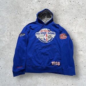 mitchell and ness hoodie men’s 2XL royal blue 1985 NBA all star game